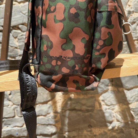 Off-White Green Camouflage Arrow Print Backpack - Picture 10 of 16